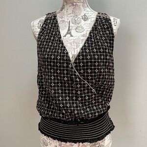 Studio M Black Medium Wrap Tank